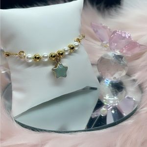 STAINLESS STEEL BRACELET W/ Natural Stone Pendant/Energy Crystal Charms